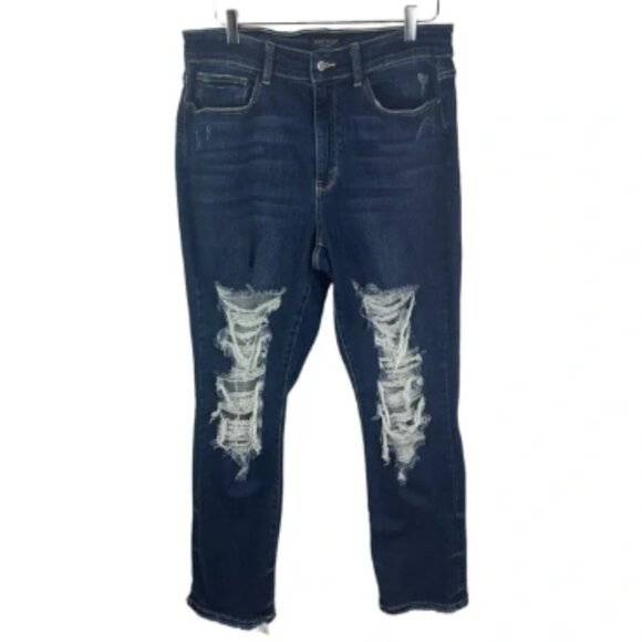 Judy Blue High Rise Straight Fit Stretch Heavily Distressed Women's Plus 16W - Picture 1 of 10
